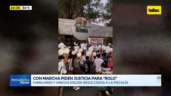 Video: con marcha piden justicia para ‘’Rolo’' - Periodísticamente - ABC Color