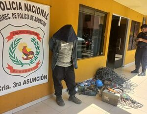Aprehenden a un hombre que estaba robando herramientas de una obra en Asunción