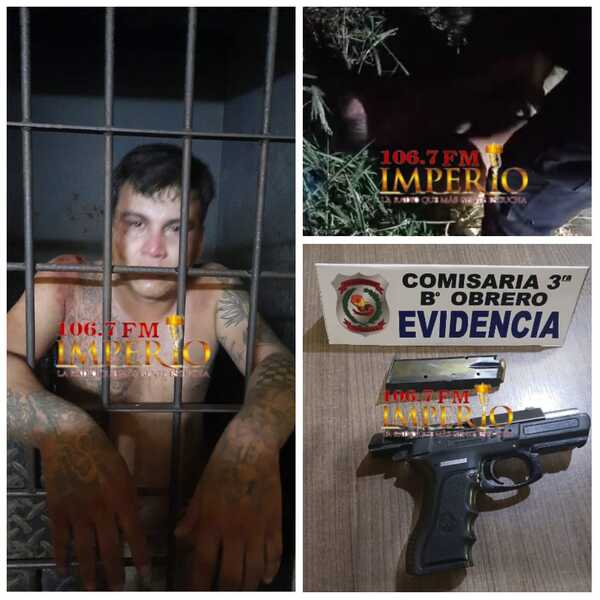 Joven es detenido por resistirse a punta de pistola durante control preventivo de la Policía - Radio Imperio 106.7 FM