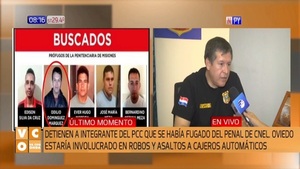 Arrestan a supuesto integrante del PCC prófugo del penal de Oviedo - Noticias Paraguay