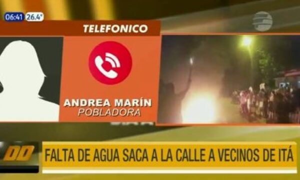Falta de agua saca a la calle a vecinos de Itá | Telefuturo