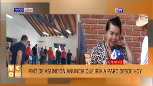 PMT asuncena anuncia paro desde este lunes - Noticias Paraguay