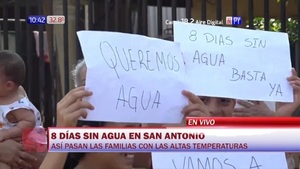 Barrio de San Antonio no tiene agua desde hace una semana en pleno calor extremo - Noticias Paraguay