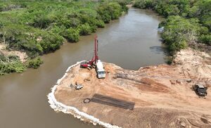Inician los trabajos del puente que permitirá la conectividad física entre San Pedro y Concepción
