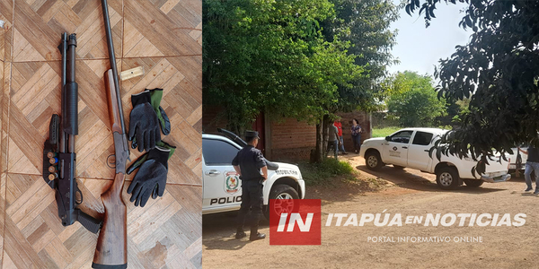 ALLANARON VIVIENDA DE CONOCIDO DELINCUENTE DE CAMBYRETÁ DETENIDO DURANTE EL FIN DE SEMANA - Itapúa Noticias