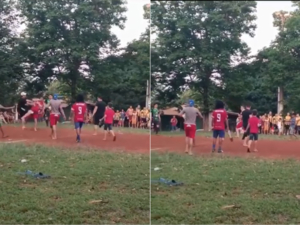 (VIDEO) Violencia imparable en los partidos: Batalla campal en un encuentro amateur