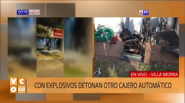 Detonaron otro cajero automático en Villa Morra - Noticias Paraguay