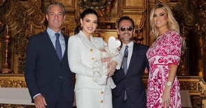 Nadia celebró el bautismo de su hijo en México, al estilo paraguayo - EPA