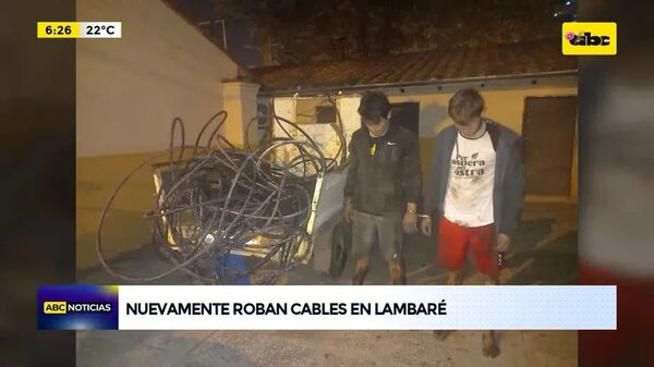 Video: Encontrados en flagrancia robando cables - ABC Noticias - ABC Color