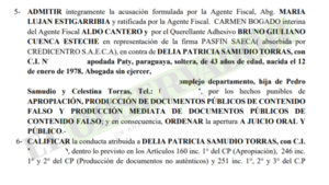 Elevan a juicio una segunda causa contra Patricia Samudio por cobrar alquiler de inmuebles ya transferidos 