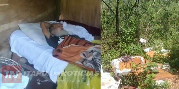 ANCIANO VIVE ABANDONADO EN MEDIO DE UN MONTE EN EL B° CHAIPÉ DE ENCARNACIÓN - Itapúa Noticias