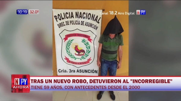 Policía arresta a supuesto malviviente "incorregible" - Noticias Paraguay