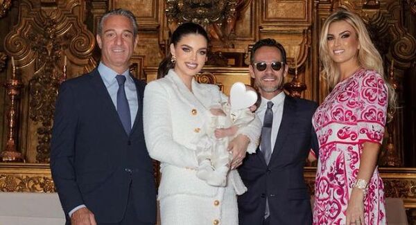 Diario HOY | "Tu nombre ya está escrito en el cielo": Nadia Ferreira y Marc Anthony bautizaron a su hijo