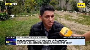 Video: denuncian daño patrimonial en Ñeembucú - ABC Noticias - ABC Color