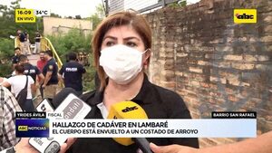 Macabro hallazgo en Lambaré: un cadáver se encuentra en el cauce de un arroyo - ABC Noticias - ABC Color