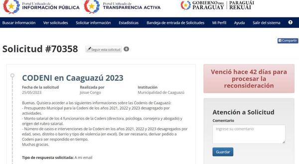 Periodista denuncia negativa de la municipalidad de Caaguazú a entregar información pública