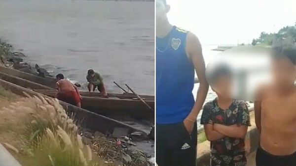 Pescadores ayudaron a niños argentinos cuya canoa fue arrastrada