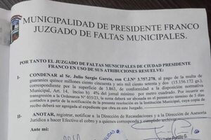 Más de Gs. 15 millones de multa por no limpiar patio baldío en Franco