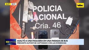 Video: Asaltó a una pasajera en una parada de bus  - ABC Noticias - ABC Color