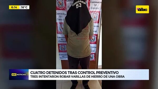 Video: Cuatro detenidos tras control preventivo - ABC Noticias - ABC Color
