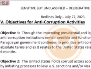 Supuesto documento de EEUU establece planes anticorrupción para Paraguay y habla de "corrupción política de Cartes" · Radio Monumental 1080 AM