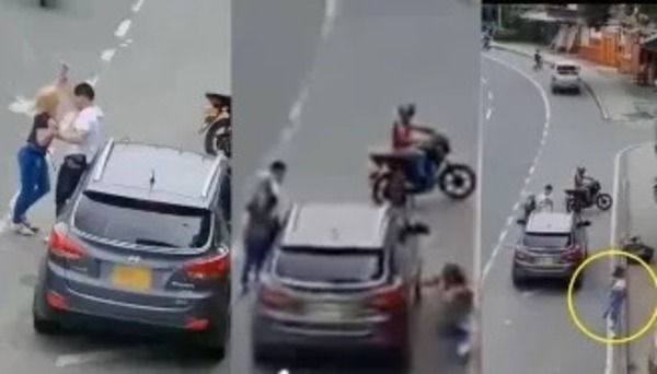 VIDEO: Hombre salva a su amante de ataque de celos de su novia