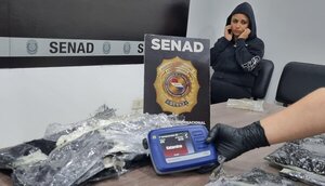Diario HOY | Gracias a can de la Senad detienen a chilena con maleta repleta de droga