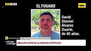 Video: recluso huye de la granja Ko’ẽ Pyahu - Crimen y castigo - ABC Color