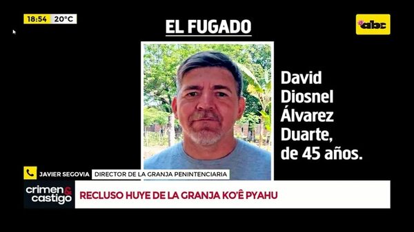 Video: recluso huye de la granja Ko’ẽ Pyahu - Crimen y castigo - ABC Color