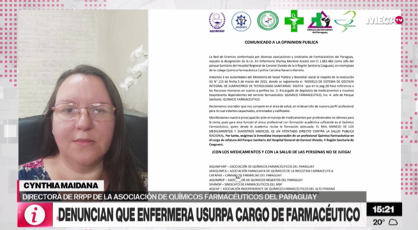 Denuncian que enfermera usurpa cargo de farmacéutico - Megacadena