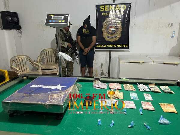 Cae supuesto microtráficante durante allanamiento en Bella Vista - Radio Imperio 106.7 FM