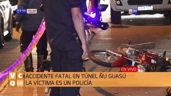 Policía muere en fatal accidente en el túnel de Ñu Guazú - Noticias Paraguay