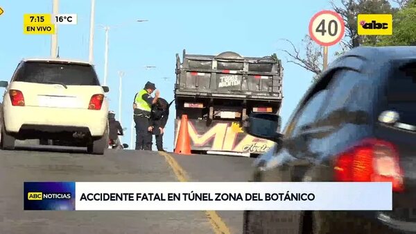 Video: accidente fatal en túnel zona del Botánico - ABC Noticias - ABC Color