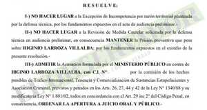 Presunto operador logístico de organización narco enfrentará juicio oral