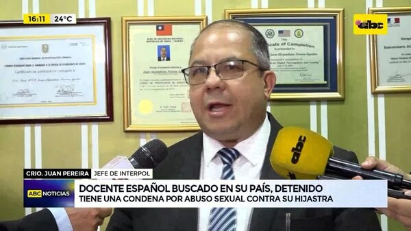 Video: docente español buscado en su país, detenido  - ABC Noticias - ABC Color