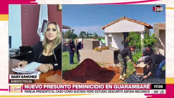 Presunto feminicidio en Guarambaré: pareja dijo que fue un suicidio, pero necropsia descartó asfixia - Megacadena