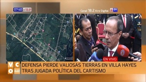Tibia posición de Defensa ante eventual pérdida de sus tierras en Villa Hayes - Noticias Paraguay