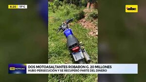 Video: Dos motoasaltantes robaron G. 20 millones  - ABC Noticias - ABC Color
