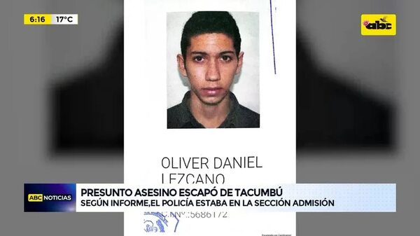 Video: Presunto asesino de militar escapó de Tacumbú - ABC Noticias - ABC Color
