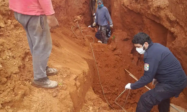 Joven muere sepultado durante una obra de alcantarillado en Capitán Miranda