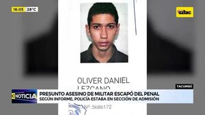 Tacumbú: presunto asesino de militar escapó del penal  - ABC Noticias - ABC Color