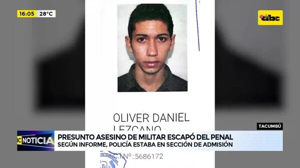 Tacumbú: presunto asesino de militar escapó del penal  - ABC Noticias - ABC Color