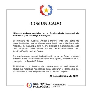 Ministro de Justicia asegura presencia del Estado en centros penitenciarios al nombras nuevos directores