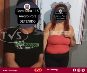 PAREJA DE DELINCUENTES DETENIDA POR ROBO A PUNTA DE CUCHILLO EN CMABYRETÁ