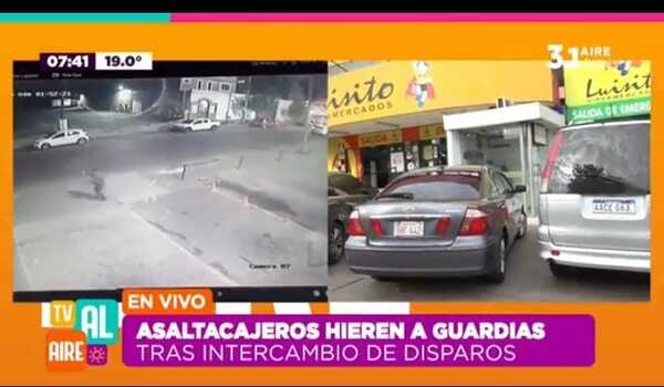 Dos guardias y un asaltante herido en intento de robo a cajeros automáticos - ADN Digital