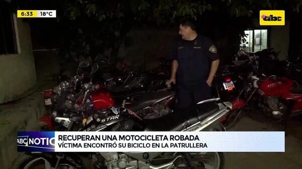 Video: Recuperan una motocicleta robada - ABC Noticias - ABC Color