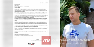 JUAN LICHI ENVIÓ UNA CARTA AL MINISTRO DE DEPORTES EN REPRESENTACIÓN DE UNA ENCARNACENA - Itapúa Noticias