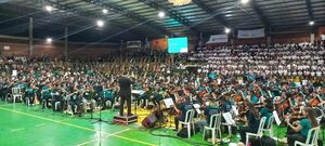 La Mega Orquesta Juvenil de Sonidos de la Tierra hizo vibrar a la capital de Misiones, en la clausura de “Suena San Juan 2023″ - Nacionales - ABC Color