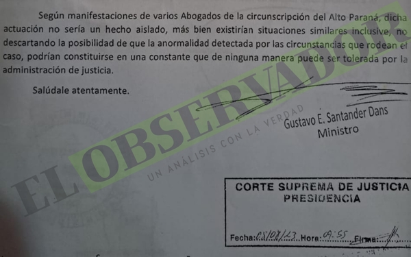 Maniobra fiscal para dejar impunes causas “no sería un hecho aislado”, dice Santander
