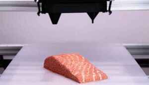 El salmón vegano elaborado con impresora 3D comienza a venderse en Europa
